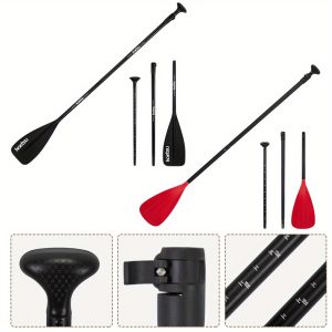 3pcs Detachable Dual-Head SUP & Kayak Paddle Set - Lightweight Aluminum, Black