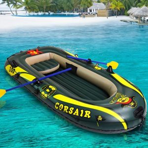 Thickened Kayak, Inflatable Fishing Boat, Army Green Assault Boat, Water Rafting Boat