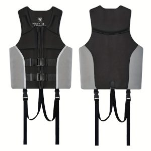 KLEYOU Buoyancy Vest - 50N ISO Certified, Neoprene & EPE Foam, Zippered, Durable Buckles, Enhanced Swim, Boat, Fish & Surf Performance