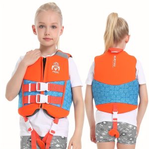 Neoprene Buoyancy Vest For Kids, Float Jacket For Boys Girls, Surfing Vests, Diving Flotation, 50N Swimming Aid For Child