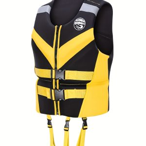 HISEA life jacket outdoor drifting swimming snorkeling suit adjustable safety life jacket, water sports fishing water ski vest, suitable for kayaking, boating, swimming and rafting, life vest