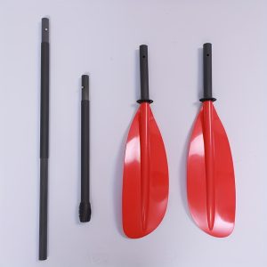 4 Sections Kayaking Paddle, Inflatable Canoe Paddle, Surfboard Fiberglass Shaft Kayak Tools Accessories Rowing Boat Oars